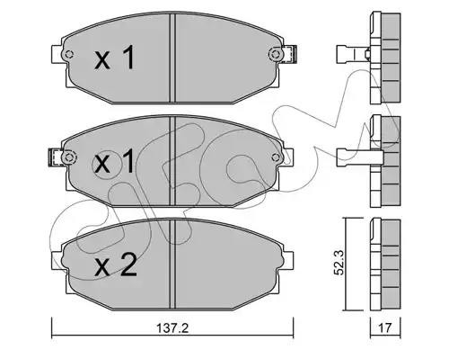Комплект тормозных колодок, диско 822-363-0 CIFAM