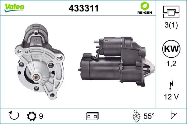 Стартер 433311 VALEO PHC