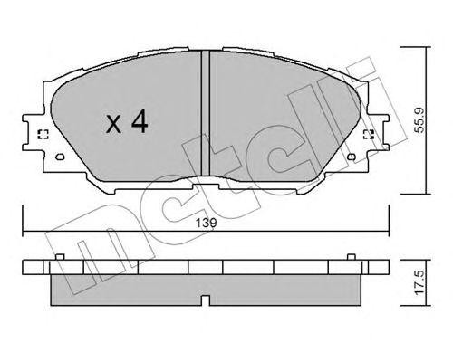 Комплект тормозных колодок, диско 22-0747-0 METELLI
