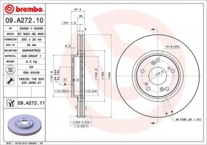 Тормозной диск 09.A272.10 BREMBO