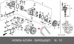 Поликлиновой ремень 56992-PT0-J01 HONDA