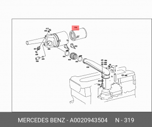 Фильтр воздушный A0020943504 MERCEDES BENZ