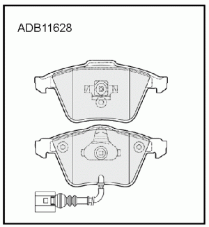 Колодки тормозные дисковые ADB11628 ALLIED NIPPON