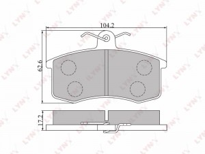 Колодки тормозные дисковые BD-4605 LYNXAUTO