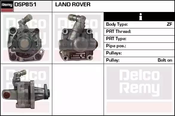 Гидравлический насос, рулевое управление DSP851 DELCO REMY