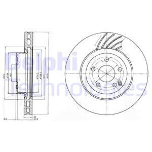 Тормозной диск BG3877 DELPHI