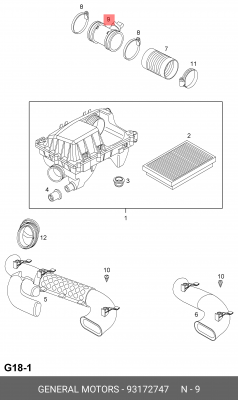 Расходомер воздуха 93172747 GENERAL MOTORS