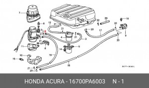 Топливный насос 16700PA6003 HONDA