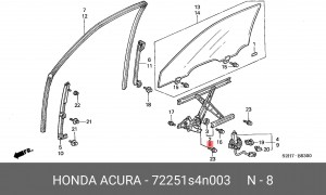 Стеклоподъемник 72251S4N003 HONDA