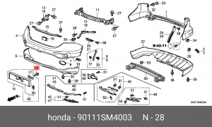 Болт крепления 90111SM4003 HONDA
