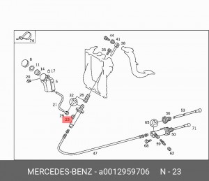 Цилиндр сцепления главный A 001 295 97 06 MERCEDES BENZ