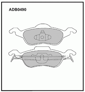 Колодки тормозные дисковые ADB0490 ALLIED NIPPON