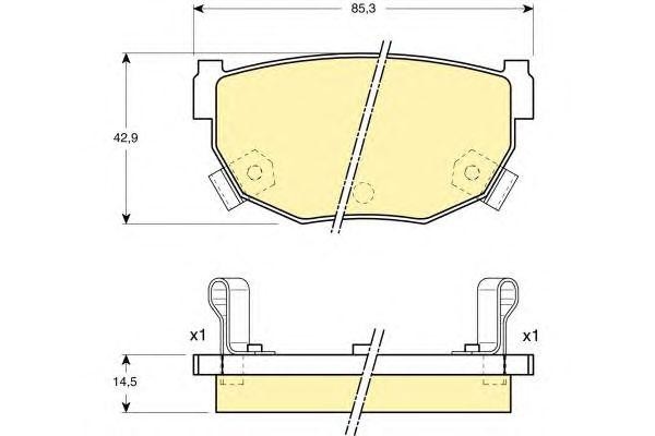 Комплект тормозных колодок, диско 6131439 GIRLING