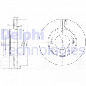 Тормозной диск BG3858 DELPHI