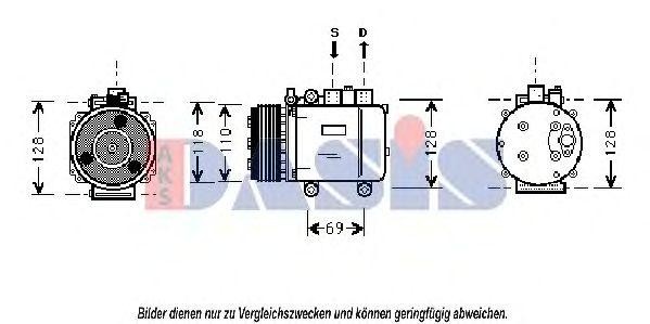 Компрессор, кондиционер 850261N AKS DASIS