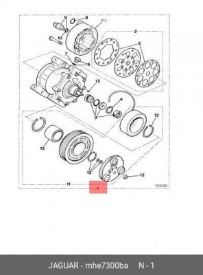 Компрессор, кондиционер MHE7300BA JAGUAR
