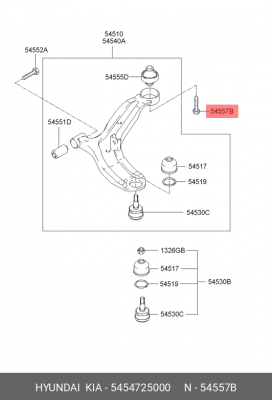 Болт подвески 5454725000 HYUNDAI KIA