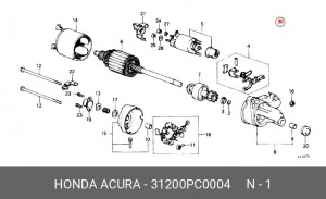 Стартер 31200PC0004 HONDA