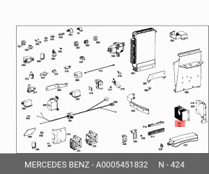 Коммутатор, система зажигания A 000 545 18 32 MERCEDES BENZ