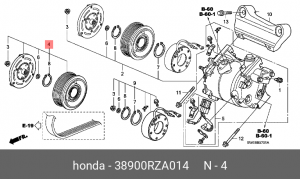 Муфта компрессора кондиционера 38900RZA014 HONDA