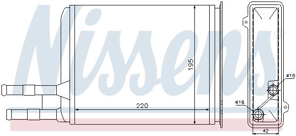 Теплообменник, отопление салона 73984 NISSENS