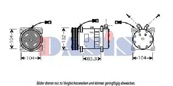 Компрессор, кондиционер 850896N AKS DASIS
