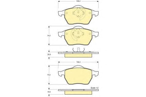 Комплект тормозных колодок, диско 6113762 GIRLING