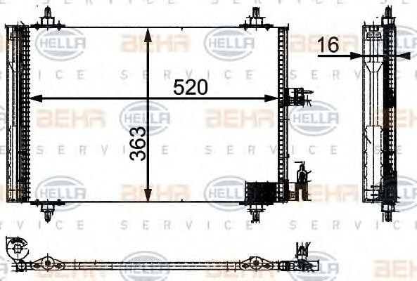 Конденсатор, кондиционер 8FC 351 301-031 HELLA