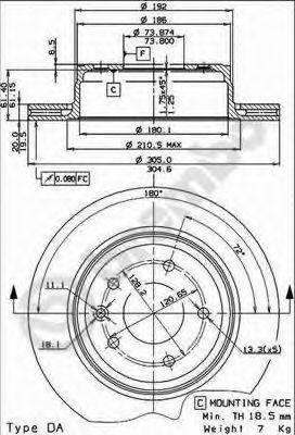 Тормозной диск 09.7217.20 BREMBO