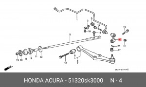 Тяга / стойка, стабилизатор 51320SK3000 HONDA