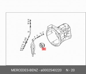 Подшипник выжимной сцепления A 000 254 02 20 MERCEDES BENZ