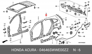 Панель кузова 04646SWWE00ZZ HONDA
