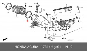 Деталь 17314RKGA01 HONDA