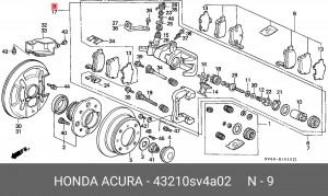 Тормозной суппорт 43210SV4A02 HONDA
