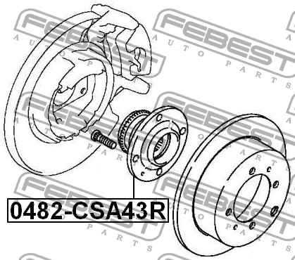 Ступица колеса 0482-CSA43R FEBEST