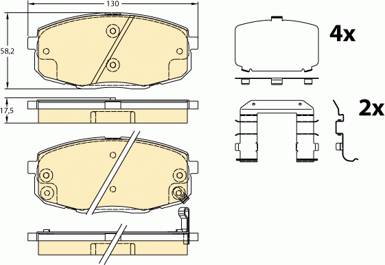 Колодки тормозные дисковые 6134509 GIRLING
