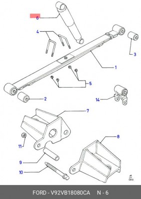 Пружина подвески V92VB-18080-CA FORD