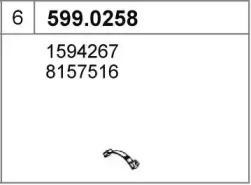 Монтажный комплект, глушитель 5990258 ASSO