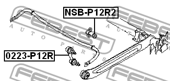 Втулка стабилизатора NSBP12R2 FEBEST