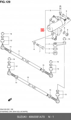 Рулевой механизм 48600-81A70 SUZUKI