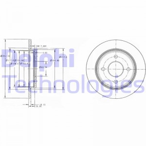 Тормозной диск BG3054 DELPHI