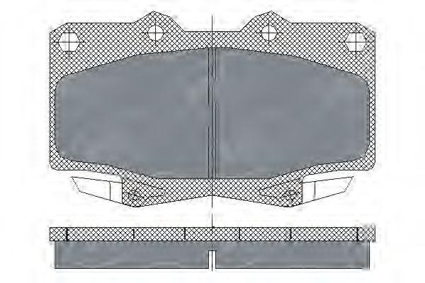 Комплект тормозных колодок, диско SP229 SCT