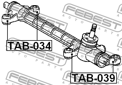 Рейка рулевая TAB-034 FEBEST