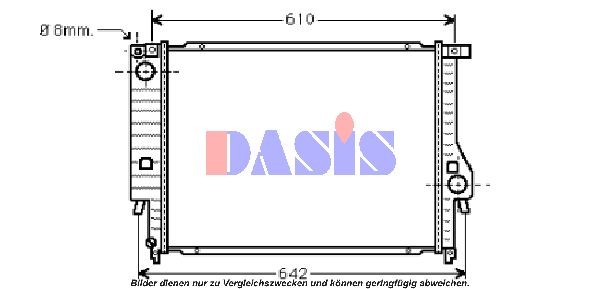 Радиатор, охлаждение двигател 050490N AKS DASIS
