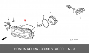 Противотуманная фара 33901S1AG00 HONDA
