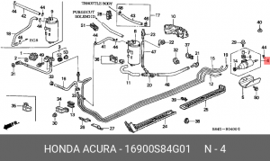 Топливный фильтр 16900S84G01 HONDA
