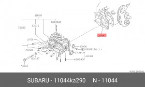 Прокладка, головка цилиндра 11044KA290 SUBARU