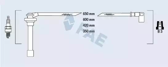 Ккомплект проводов зажигания 85860 FAE