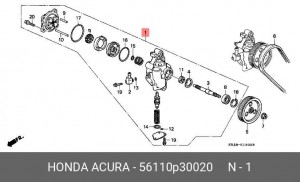 Гидравлический насос, рулевое управление 56110P30020 HONDA