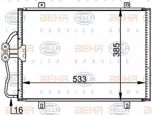 Конденсатор, кондиционер 8FC351036191 HELLA